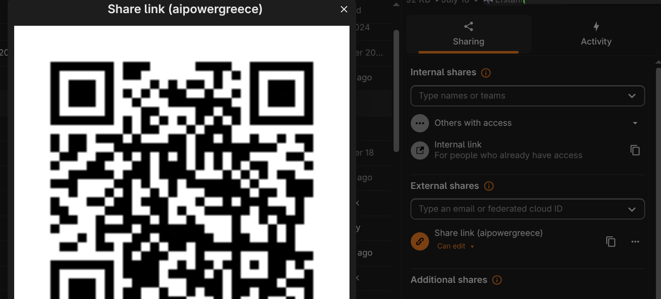 Δημιουργία κωδικού QR
